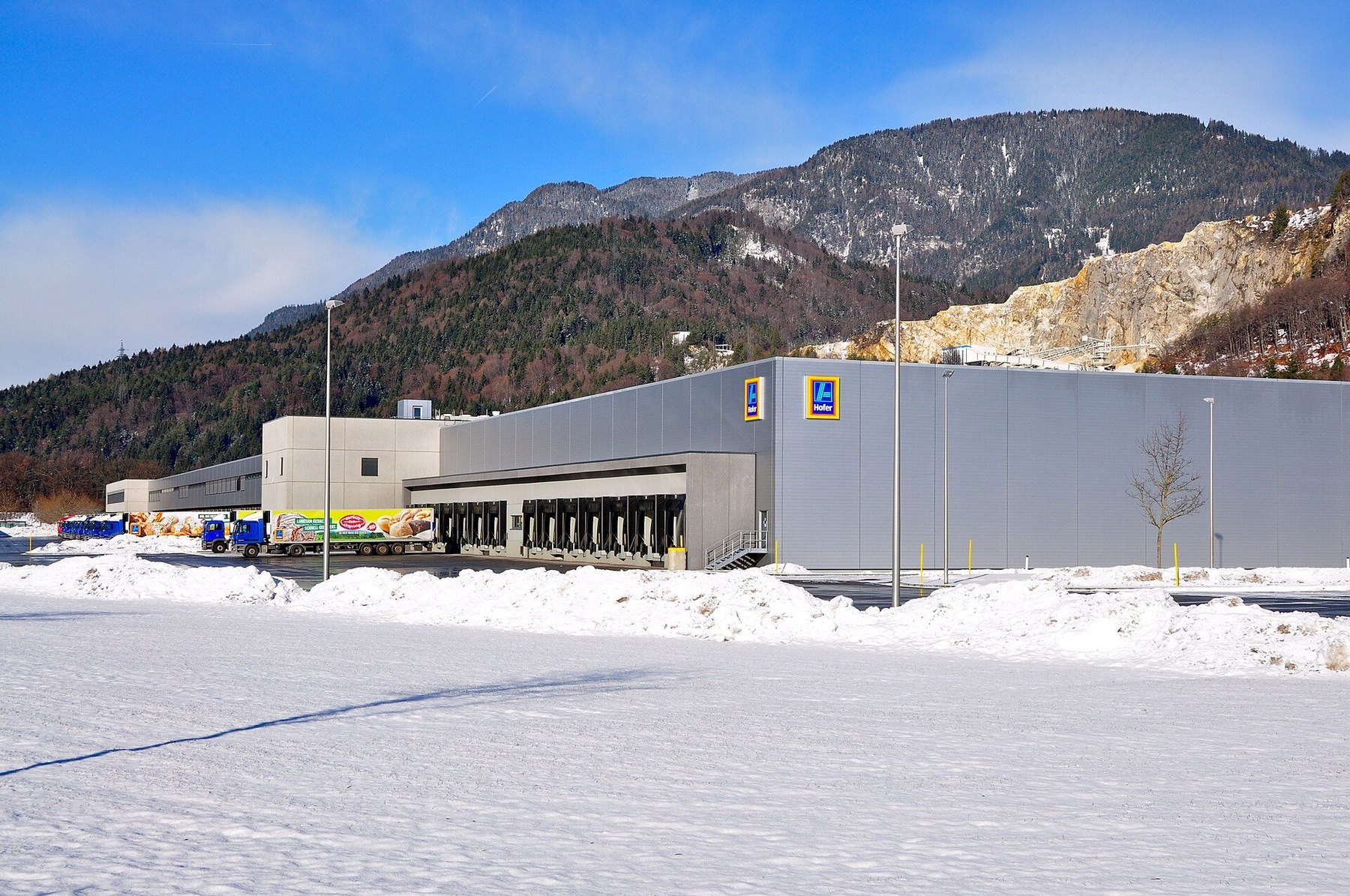 Modern distribution center building