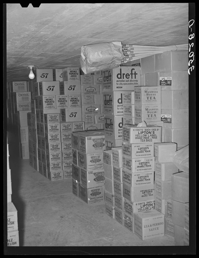 Cartons groceries storage wholesale grocery